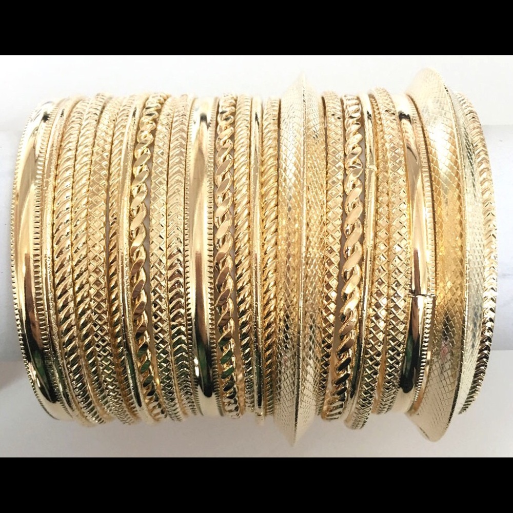 Gold Bangle Set