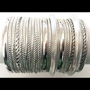 Silver Bangle Set