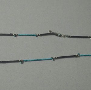 Leather and Turquoise Beaded Necklace