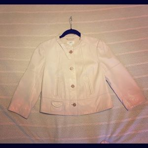Leather Crop Sleeves Jacket