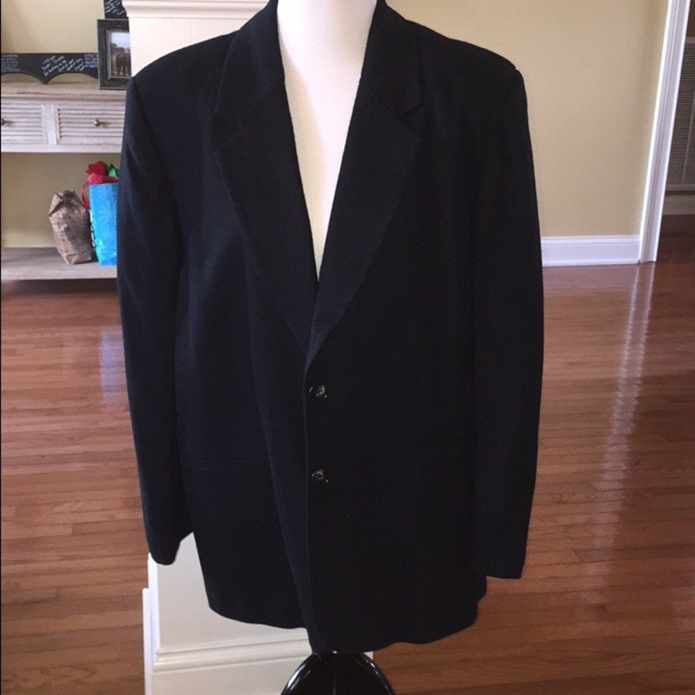 Kim Rogers black wool size 18 blazer