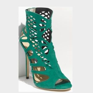 Jimmy Choo Imogen Green Cage Sandal Sz37