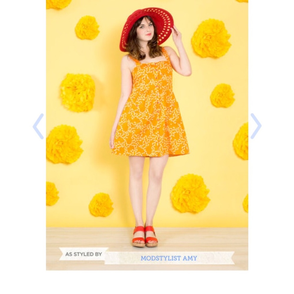 Modcloth orange flower dress