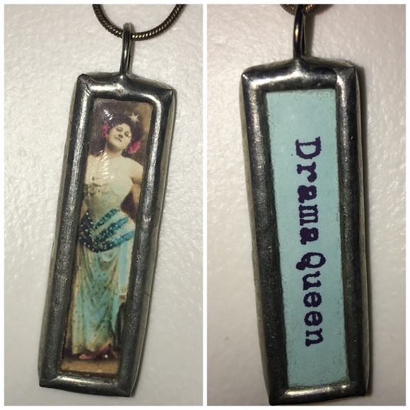 Jewelry - DRAMA QUEEN  Necklace with sterling Silver chain