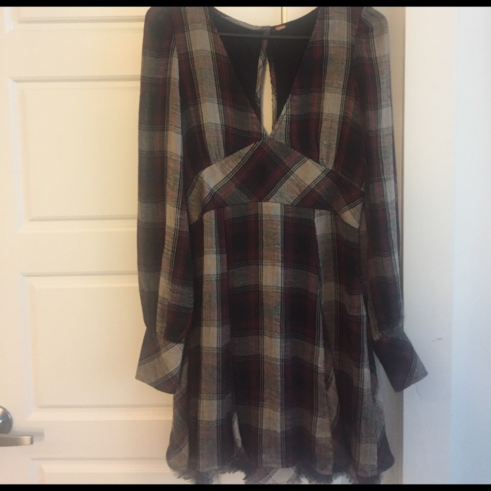 Free People Plaid Dress