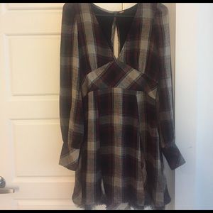 Free People Plaid Dress