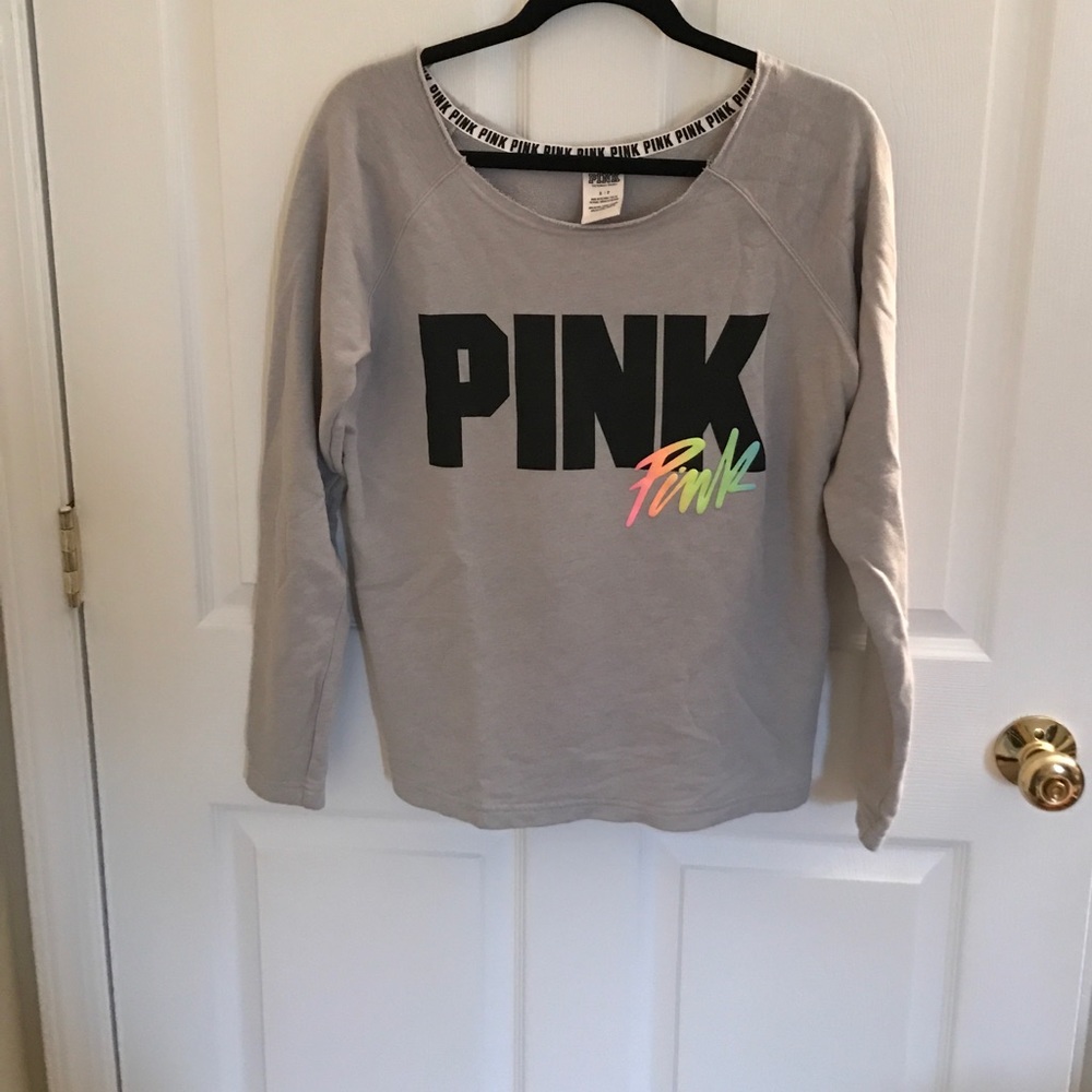 Pink off the shoulder long sleeves