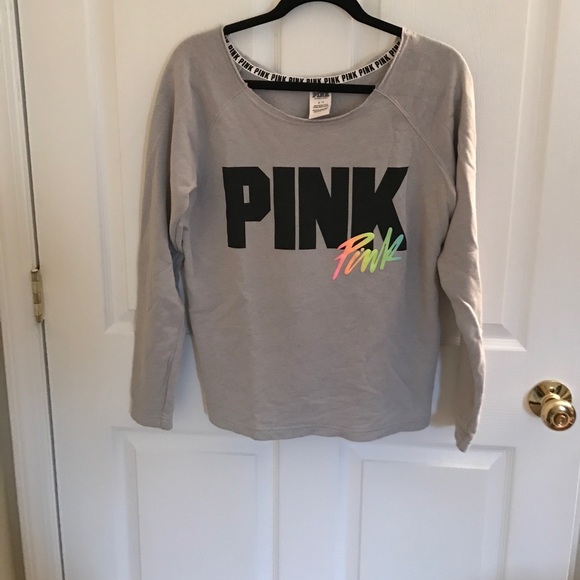 Pink off the shoulder long sleeves - Picture 1 of 2