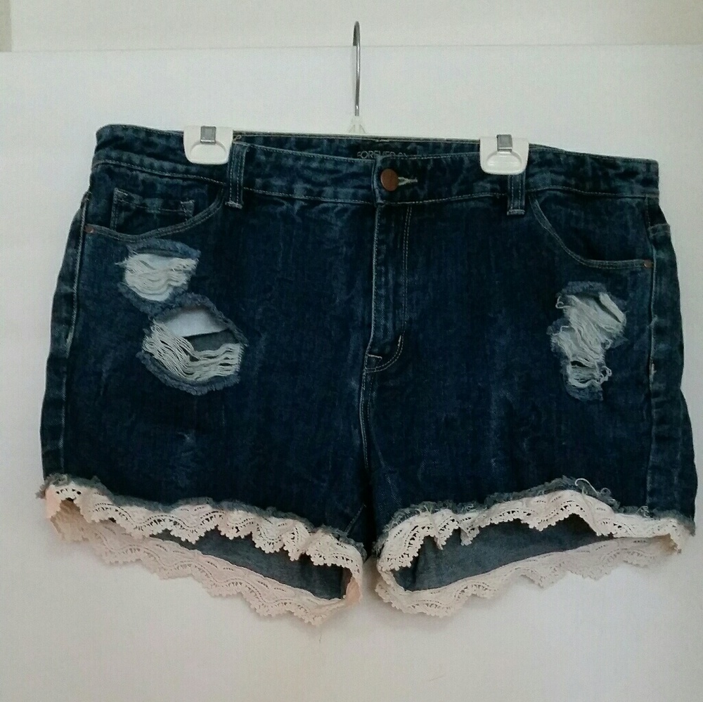 Plus Size Denim Shorts