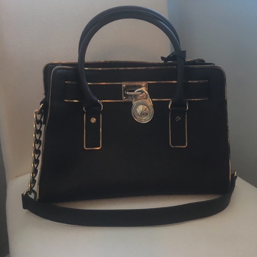 Michael Kors brown and gold medium sized bag