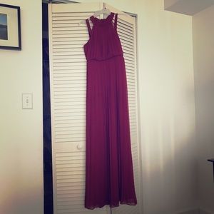 BCBGeneration high neck halter evening gown.