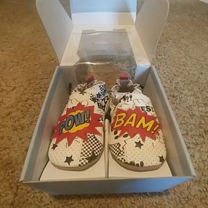 New leather super hero toddler shoes