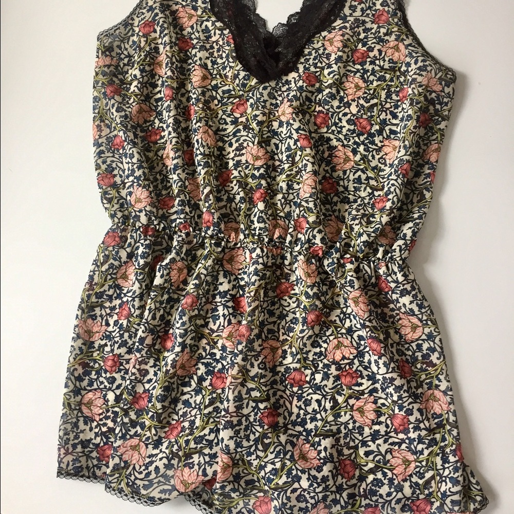 Only Hearts sheer floral romper - M