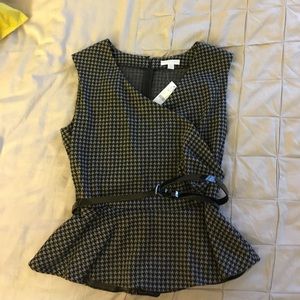 New York and company grey and black peplum top