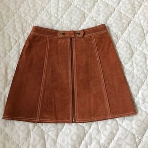 Top shop suede brown skirt