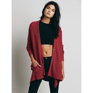 Free People Shark Hem Cardigan