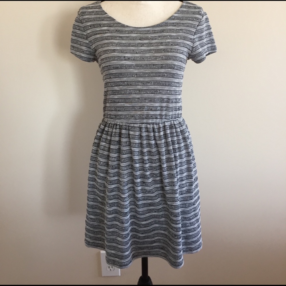 Gray and White dress