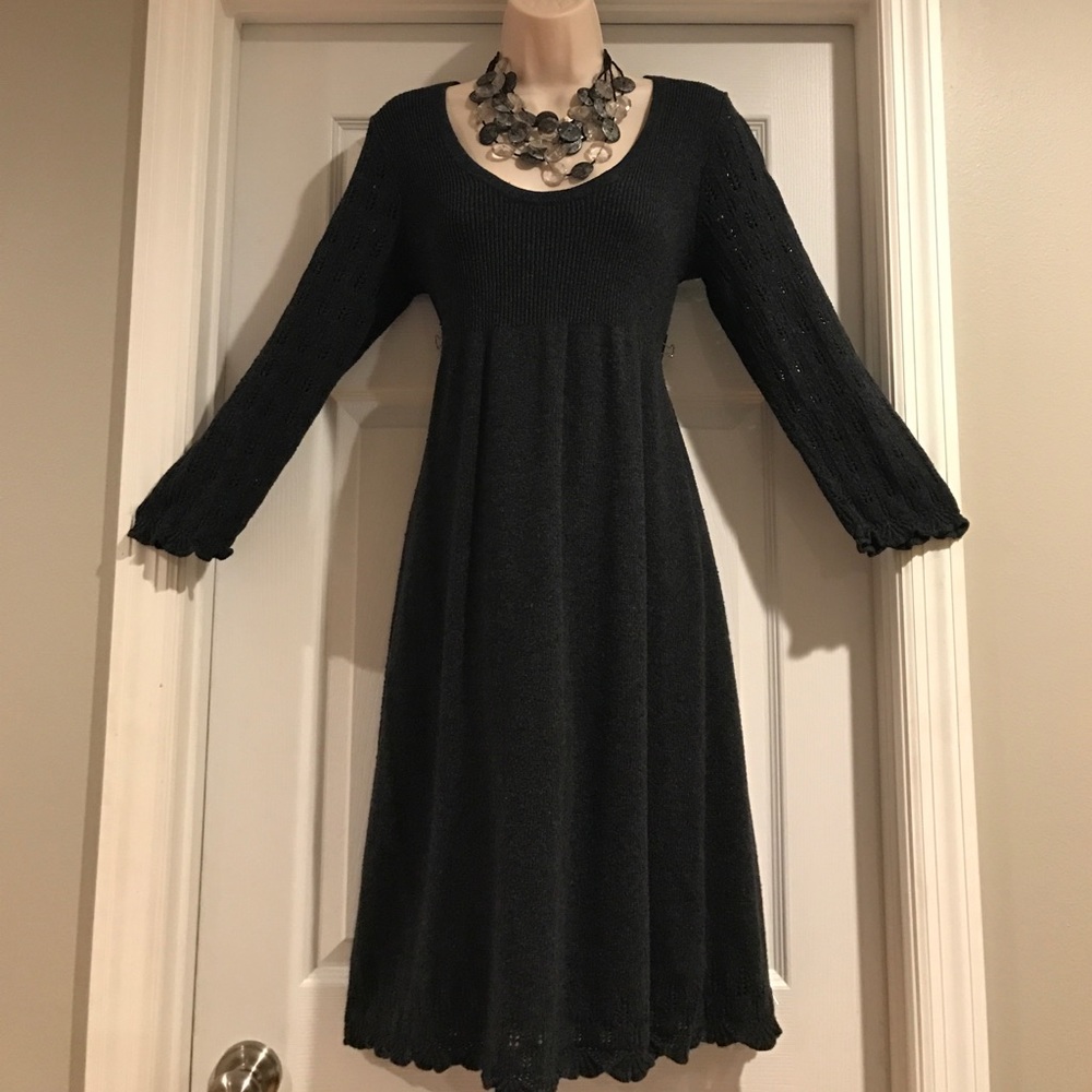 Gray Knit Empire Waist Dress Sz. M