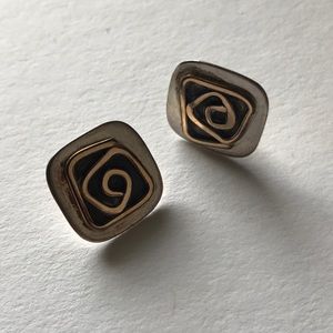 Artisan crafted sterling post earrings
