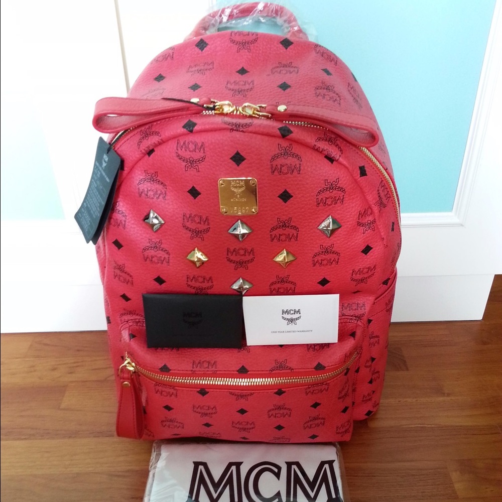 Red MCM backpack