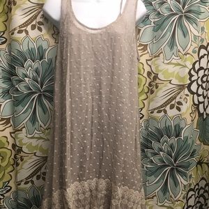Grey Silk Slip Dress
