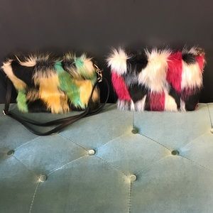 Faux fur crossbody/clutch