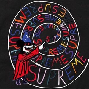 Black Supreme Joe Roberts swirl tee size M