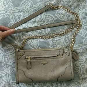 Coach metallic crossbody bag