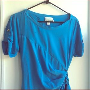 Blue Silk Donna Morgan dress