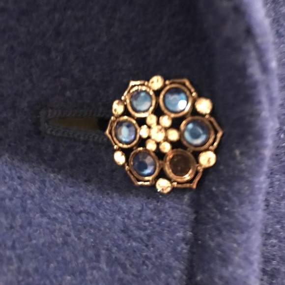 **SOLD** Royal Blue Single Button Wool Jacket - Picture 2 of 3