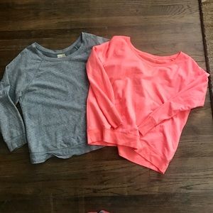 2 lightweight sweatshirts