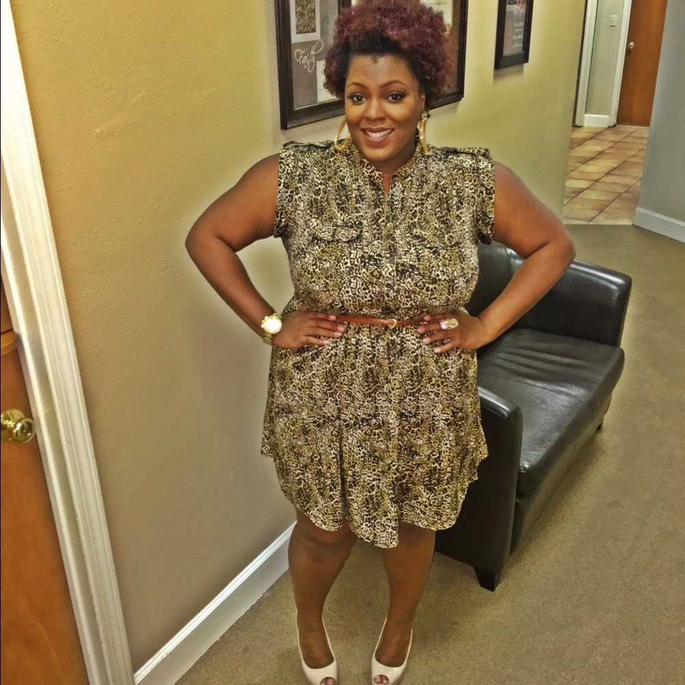 Animal print dress