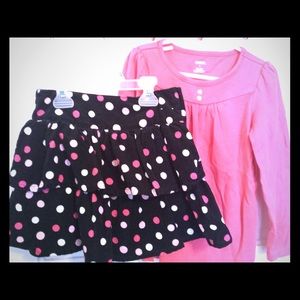 Gymboree corduroy skirt with matching top. 5/6