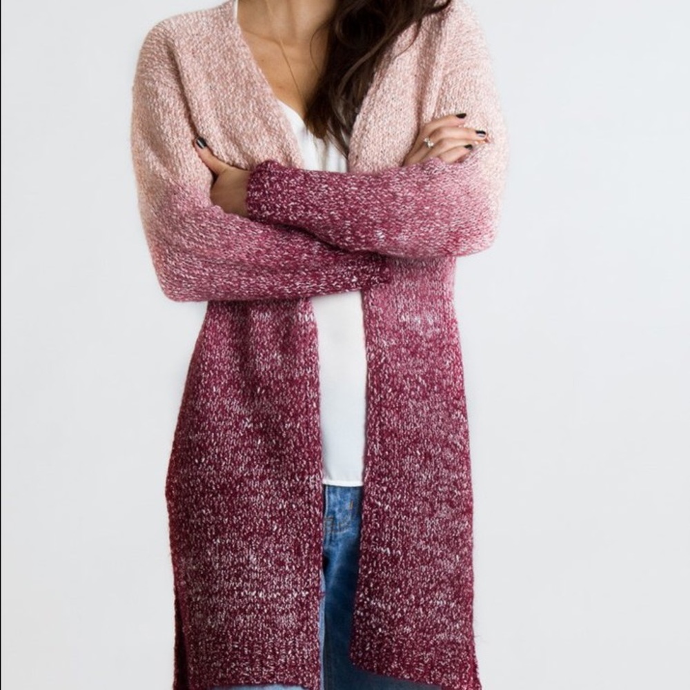 Cozy ombré cardigan