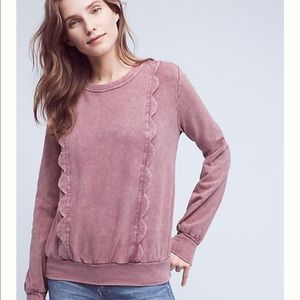 Anthropology Wickerlie Ruffle sweater