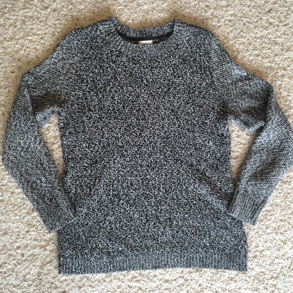 Black and white crew neck L.L. Bean Sweater