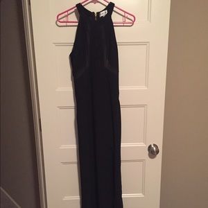 Beautiful long black dress with sheer detail