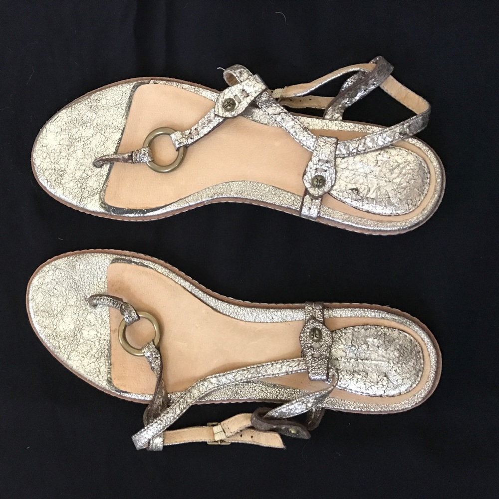 Frye Gold Mary Harness Thong Sandal