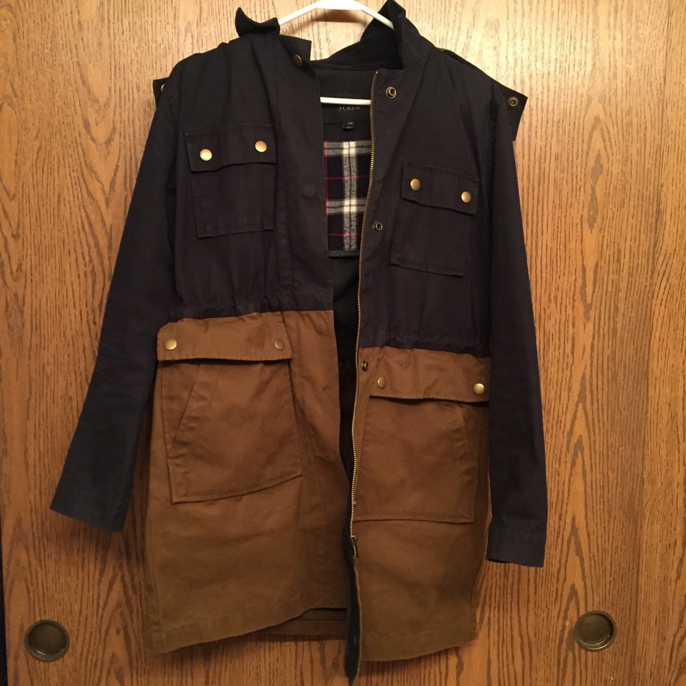 J.Crew colorblock waterproof jacket