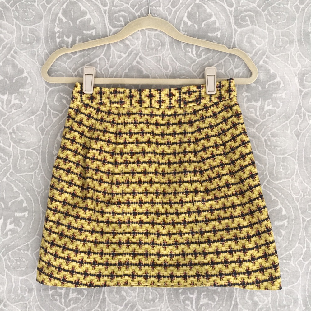 Club Monaco Patterned Mini Skirt