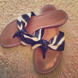 Antonio Melani brown zebra flat sandals