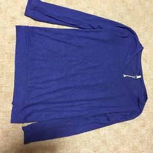 Royal blue sweatshirt material long sleeve