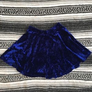 F21 Velvet Skater Skirt