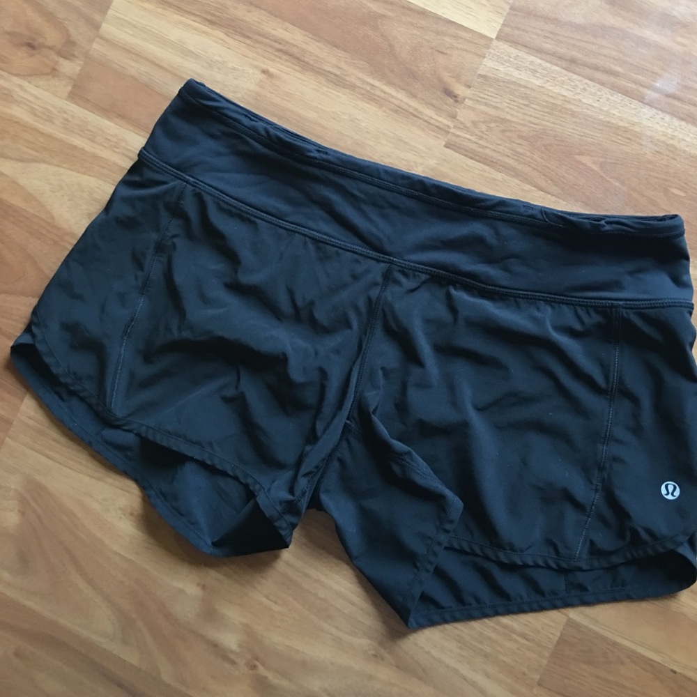 Lululemon black running shorts