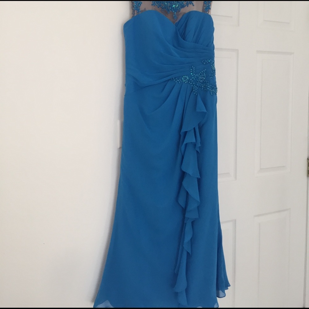 Women gown marine blue