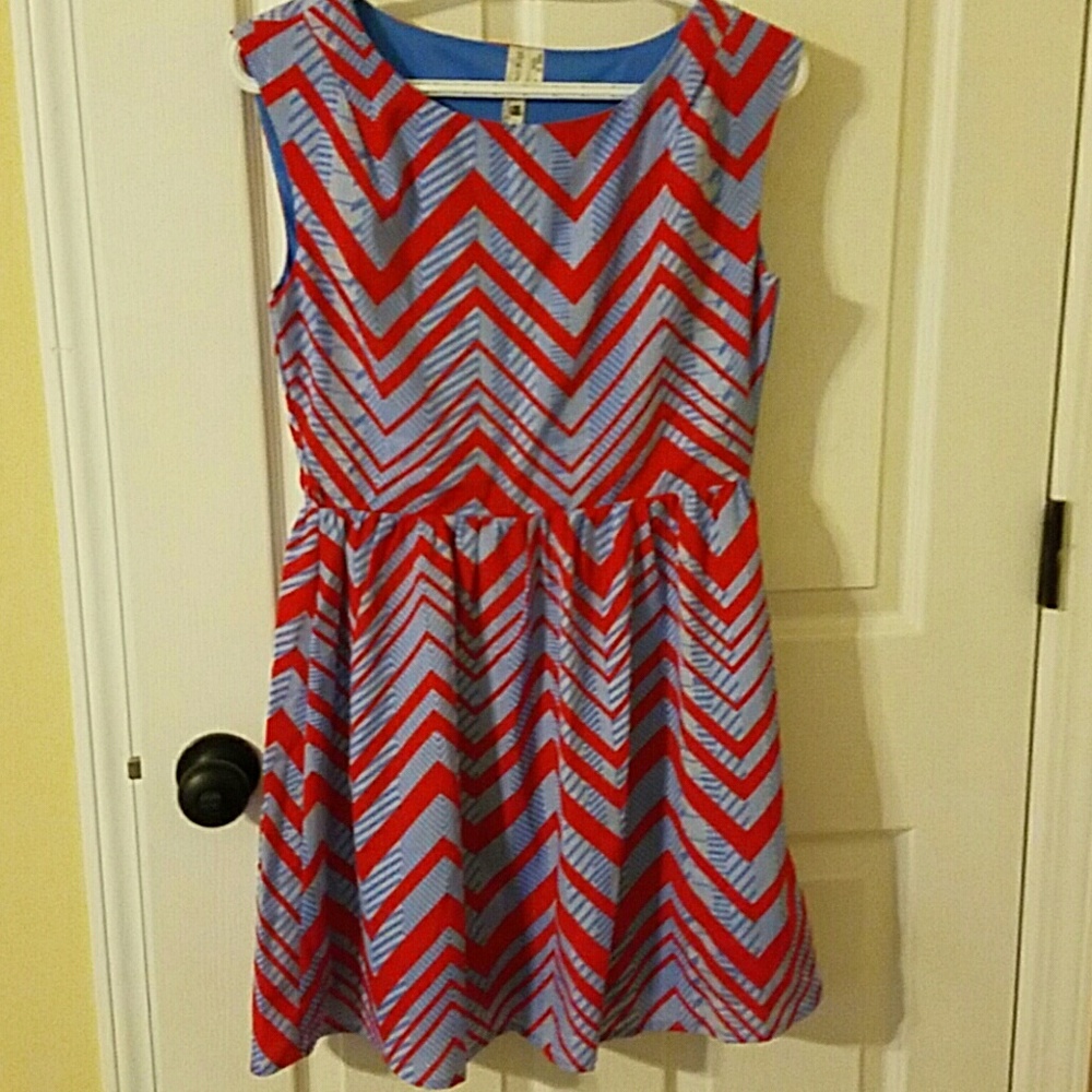 Chevron print dress