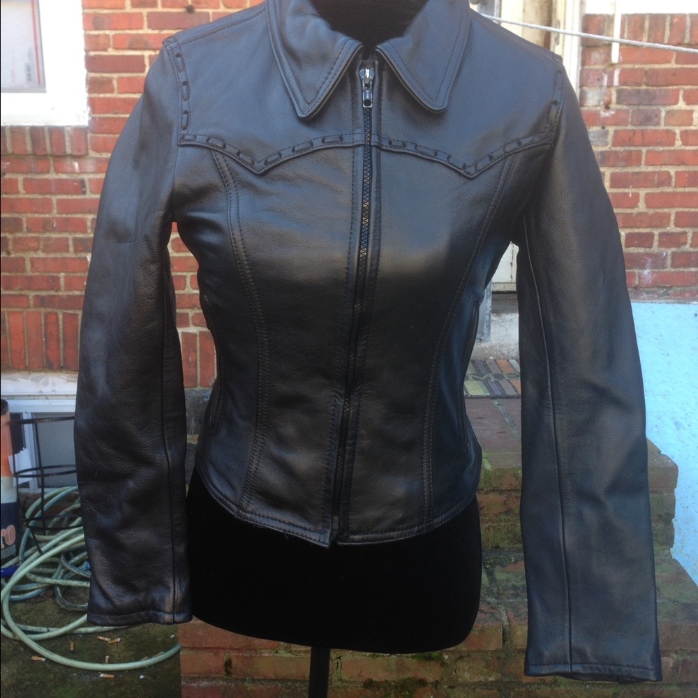 Easy Riders Motorcycle leather coat SZ 34 NEW