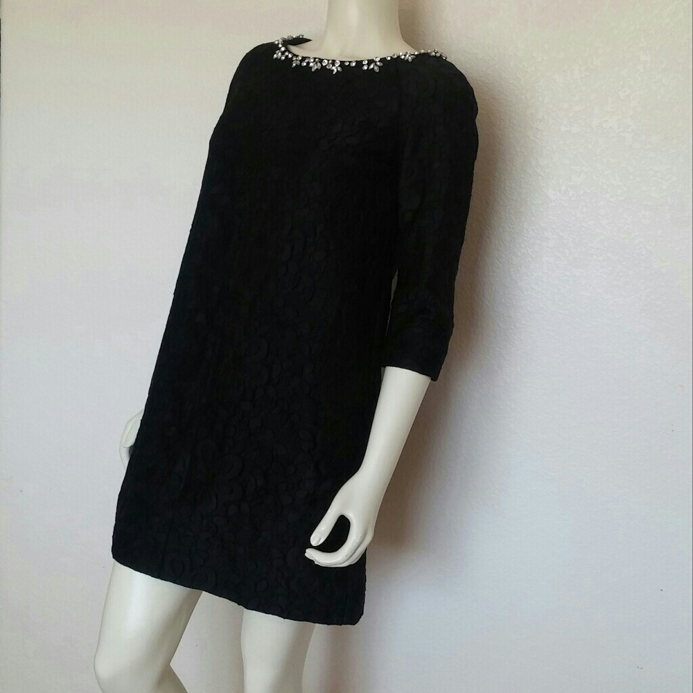 IROO Milan Couture Black Jeweled Dress