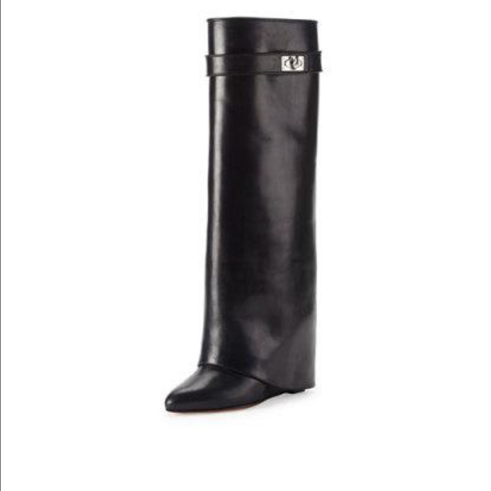 Micheal Kors Black Over the Knee, Fold Over Boot