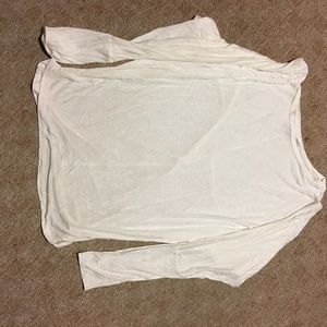 White long sleeve piko shirt